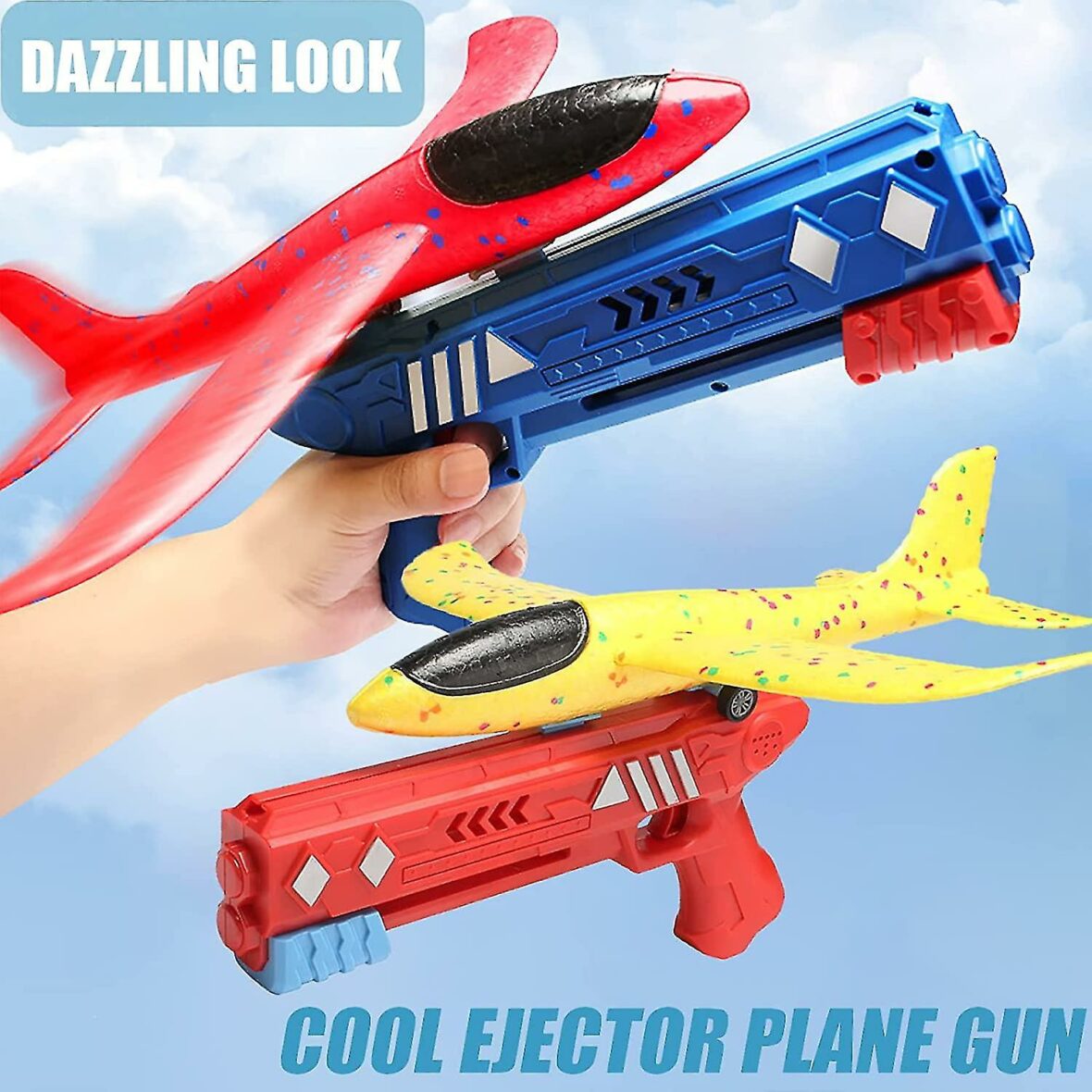 Air-plane Launcher Catapult Foam Gun Toy