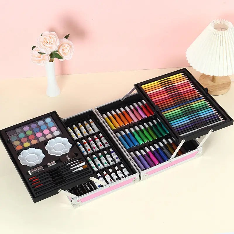 Children's Stationery Color Pen Gift Box 145 Pieces Of Double-Layer Painting Set Brush Watercolor Pen Color School Season