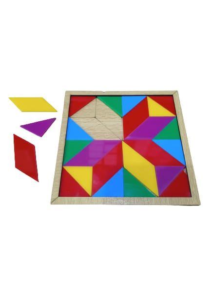 Wooden Square Puzzle – Bricks Game (size 5×5 Inch)