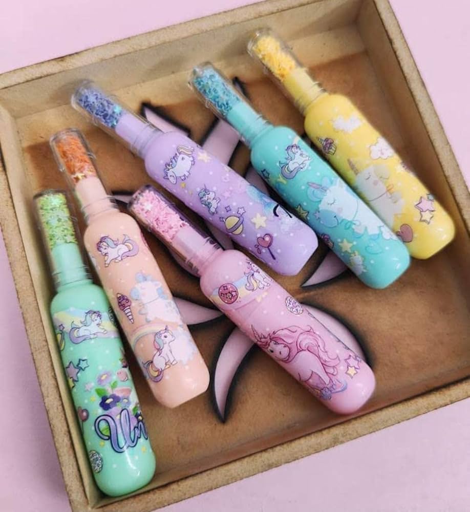 Unicorn Highlighter Bottle Shape for Boys / Girls ,Cute Highlighter Marker Pens for Kids (6Pcs Pack)