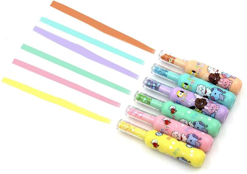 Unicorn Highlighter Bottle Shape for Boys / Girls ,Cute Highlighter Marker Pens for Kids (6Pcs Pack)