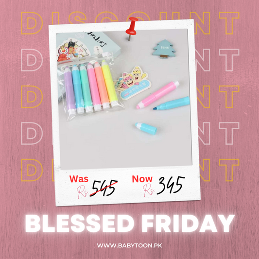 Pencil Shaped Cute Pastel Color Marker Highlighter Pens for Kids and Adults Stationery Fancy (6PCS)