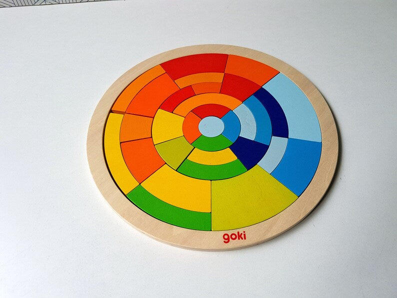 Wooden Circle Puzzle – Bricks Game (size 5×5 Inch) Wooden + Acrylic Material